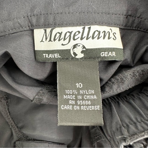 Magellans Pants Womens 10 Adventure Travel Convertible Nylon Roll-Tab Gray - Picture 8 of 16